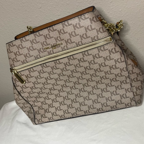 Karl Lagerfeld Shoulder Bag - Designer Purse, Medium in size with Signature Logo - Picture 4 of 15